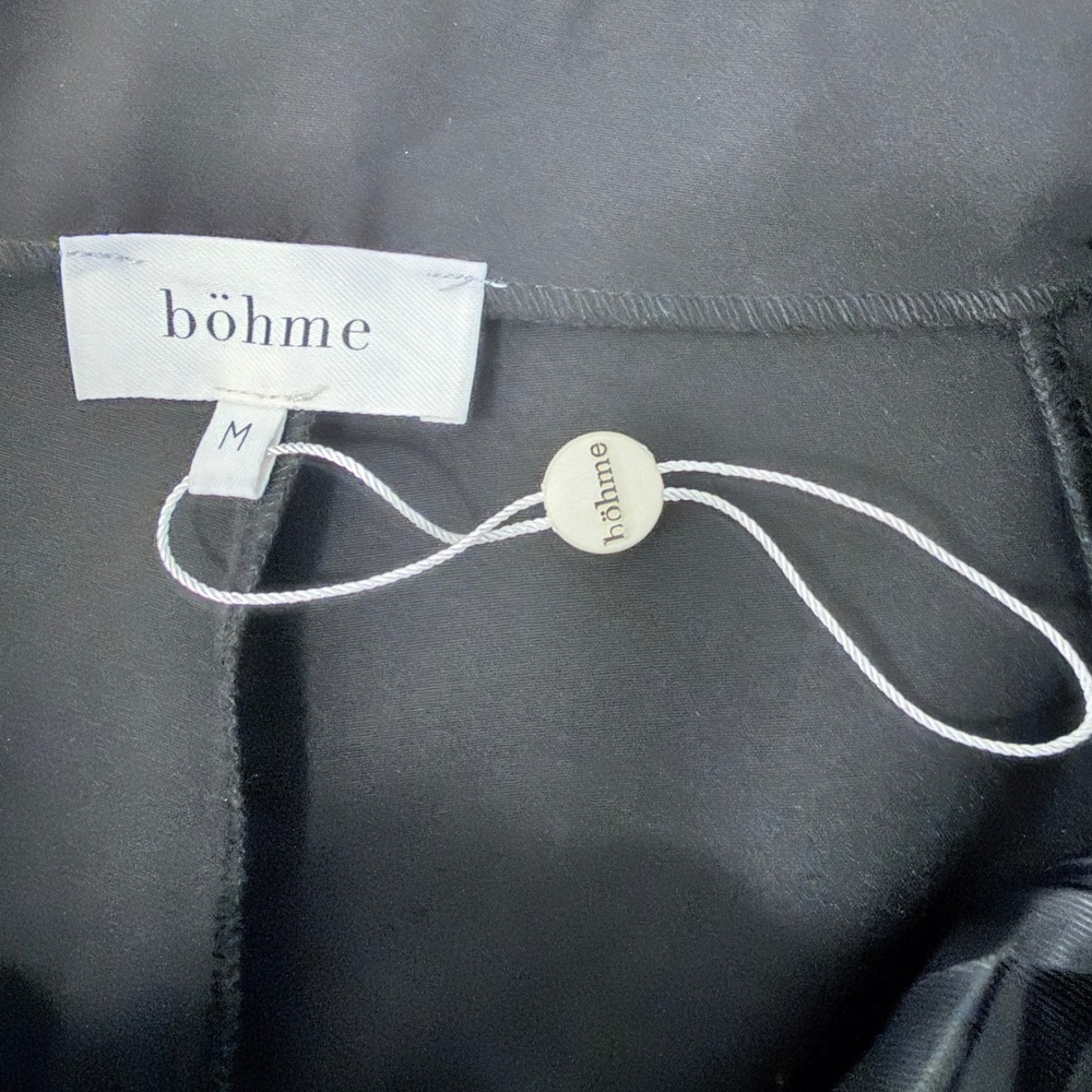 Bohme Womens Sailor Wide Leg Pants Black High Rise Button Detail AP2161-L Medium - Picture 6 of 7